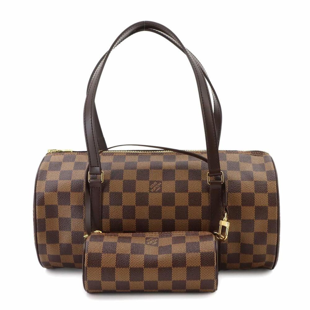 Louis Vuitton Papillon 30 Damier Handbag, Ebene Brown, N51303, Gold Hardware